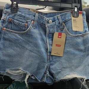 Levi's Women's Blue Denim Shorts